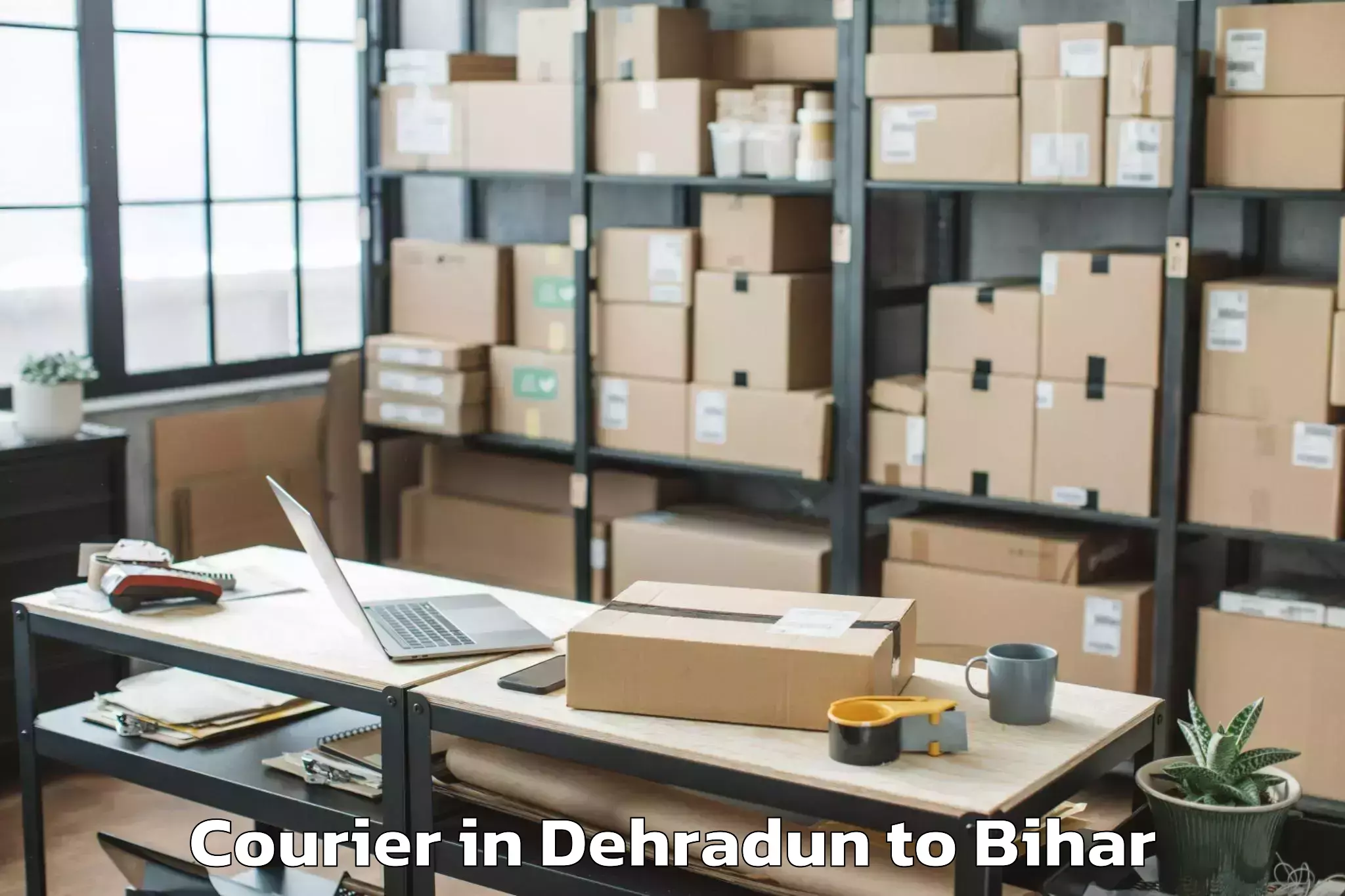 Book Your Dehradun to Laheriasarai Courier Today